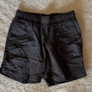 The North Face Black Shorts with Orange Accents